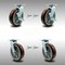 Service Caster 8 Inch SS Polyurethane Caster Set with Roller Bearings 4 Swivel Lock 2 Brake SCC SCC-SS30S820-PPUR-TLB-BSL-2-BSL-2 - alternate 2